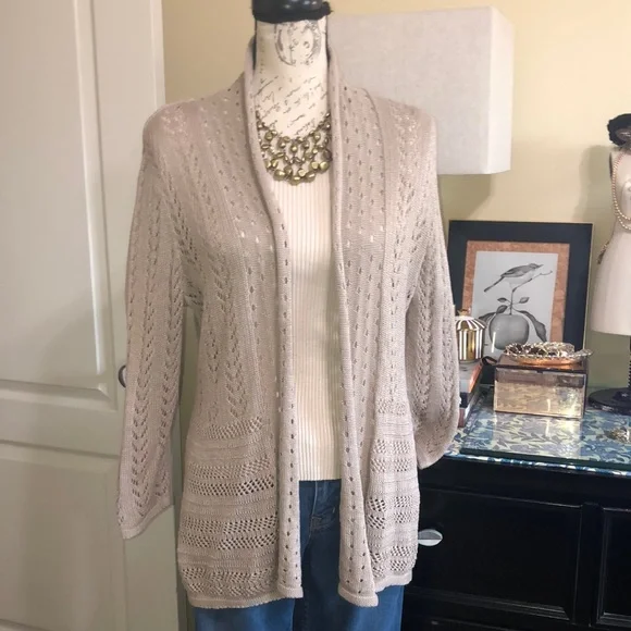 Dana buchman open front cardigan deals